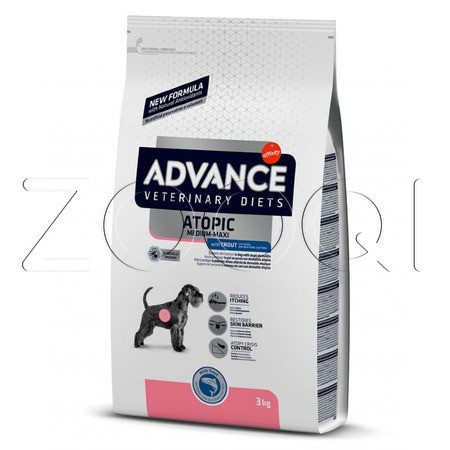 Advance Dog VetDiet Atopic Medium/Maxi для собак средних и крупных пород при дерматозах и аллергии (форель)