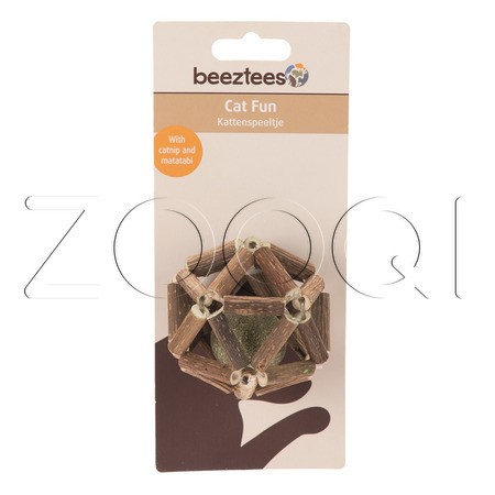 Beeztees Игрушка «Мячик с кошачьей мятой в шарике мататаби» для кошек, 7х7х7 см