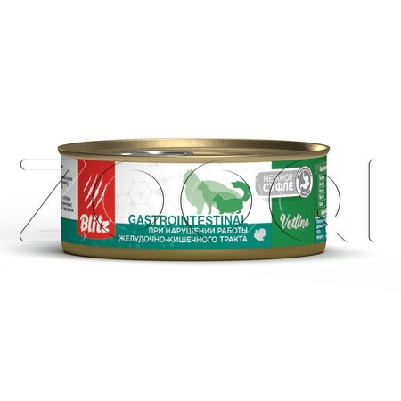 Консерва Blitz Cat Vetline Gastrointenstinal для кошек (индейка), 100 г
