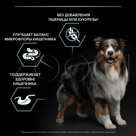 Purina Pro Plan Sensitive Digestion Grain Free Medium & Large Adult для взрослых собак средних и крупных пород (индейка)