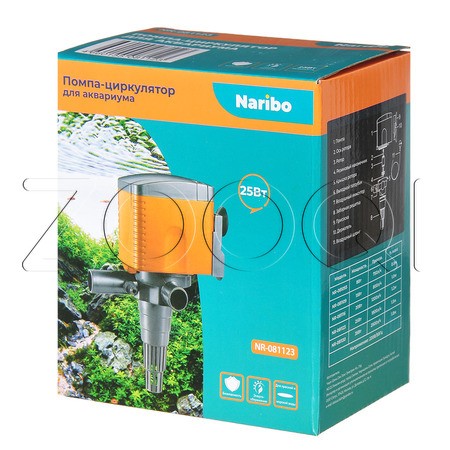 Naribo Помпа-циркулятор для аквариума 25 Вт, 1800 л/ч