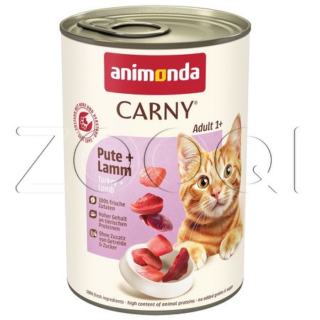 Консерва Carny Adult для кошек (индейка, ягненок), 400 г