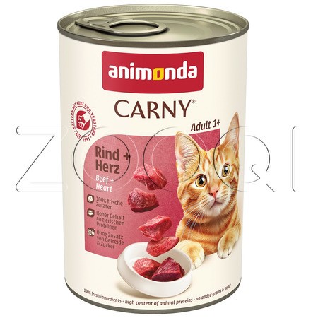 Консерва Carny Adult для кошек (говядина, сердце), 400 г