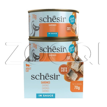 Консерва Schesir Cat Grill для кошек (сардины в соусе), 70 г