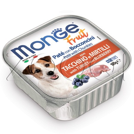 Monge Dog Fruit Turkey & Blueberry для взрослых собак (индейка, черника), 100 г