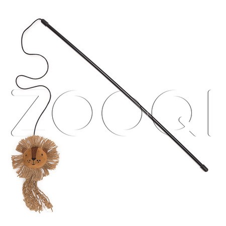 Beeztees Игрушка Удочка «Лев из джунглей» для кошек, 50 см
