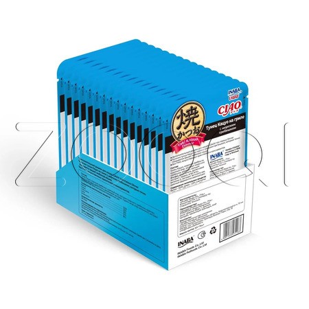 Пауч INABA CIAO Yaki Katsuo Dinner для кошек (тунец Кацуо, морской гребешок), 50 г