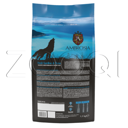 Ambrosia Mediterranean Diet Fresh Sardine & Tuna для взрослых собак всех пород (сардина, тунец)