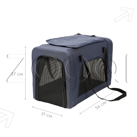 Mr.Kranch Коляска прогулочная двойная для собак и кошек, голубая