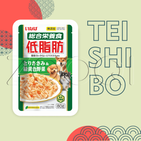 Пауч INABA Teishibo для собак (куриное филе и овощи в желе), 80 г