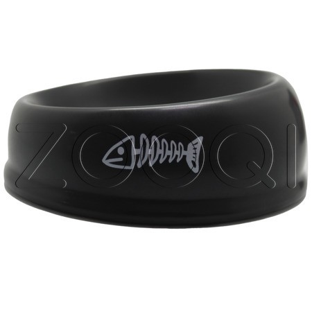 №1 Миска керамическая «Cat», черная, 15.5x15.5x5.5 см, 200 мл