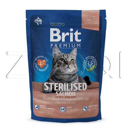 Brit Premium Cat Sterilised Salmon, 1.5 кг