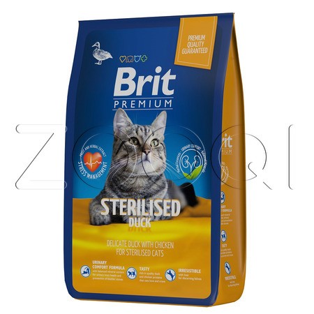 Корм Brit Premium Cat Sterilized Duck & Chicken для кошек (утка, курица)