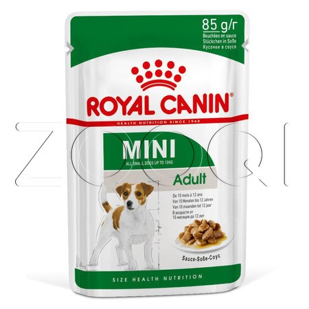 Royal Canin Mini Adult (мелкие кусочки в соусе), 85 г