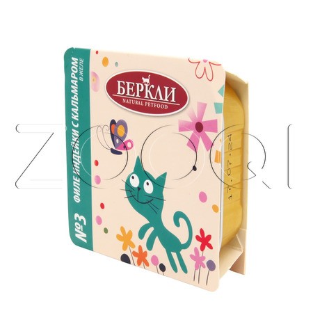 Консерва Berkley №3 для кошек (индейка с кальмаром в желе), 100 г