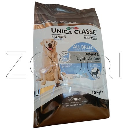 Корм Unica Classe Longevity All Breeds Defend & Lightness Care для собак (лосось)