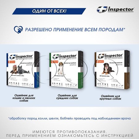 Инспектор Ошейник для кошек и мелких собак, 40 см