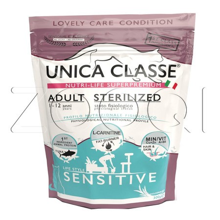 Unica Classe Sensitive с тунцом для стерилизованных кошек