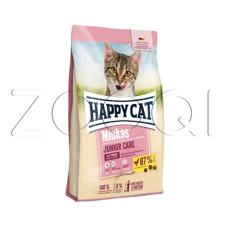 Happy Cat Minkas Junior Care Geflügel 32/18 для молодых кошек (домашняя птица)