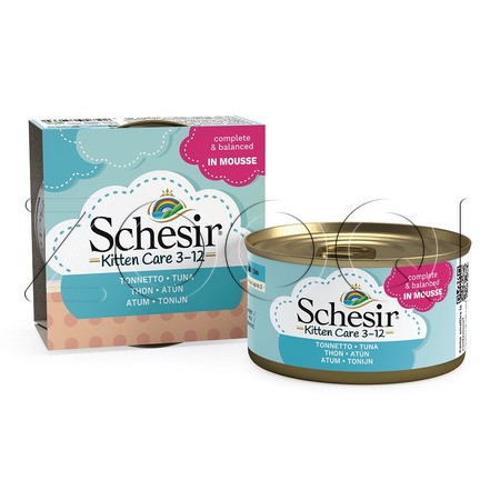 Schesir Cat Консервы с тунцом в муссе для котят, 85 г