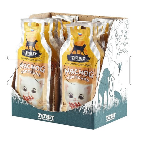 TiTBiT Лакомство Мясной коктейль для кошек, 15 г