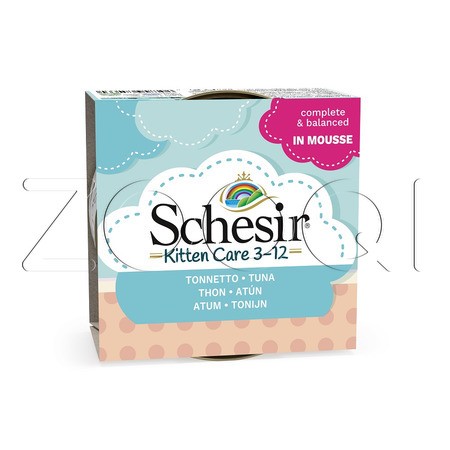 Schesir Cat Консервы с тунцом в муссе для котят, 85 г