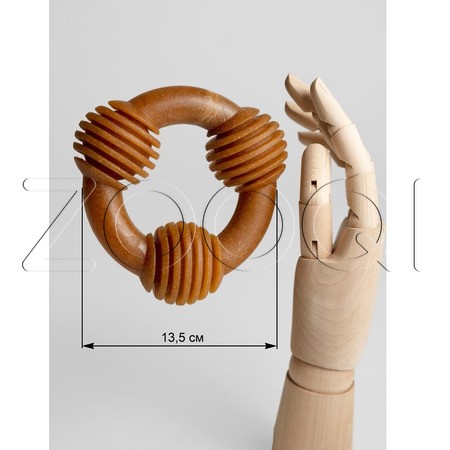 INDIGO Игрушка Тринити «N 1Б» с древесным волокном для собак, 12x12 см