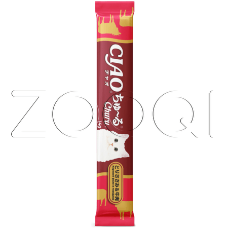 INABA CIAO Churu Пюре-лакомство для кошек (ассорти с тунцом Магуро и куриным филе), 14 г x 20 шт