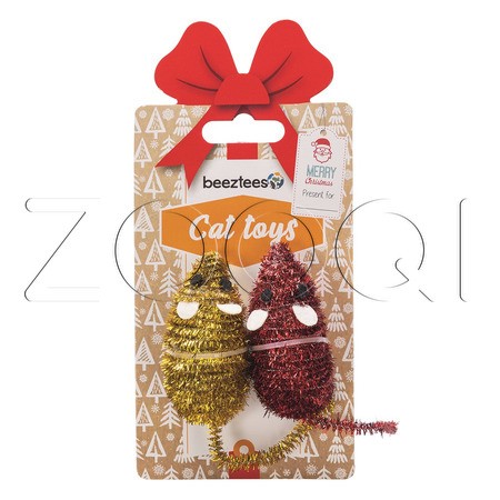 Beeztees Игрушка «Рождественские мышки» для кошек, 2 шт
