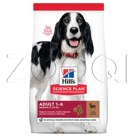 Hill's Science Plan для взрослых собак средних пород (ягненок, рис)