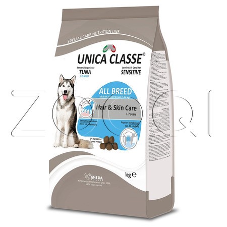 Unica Classe All Breed Hair & Skin Care с тунцом для собак всех пород