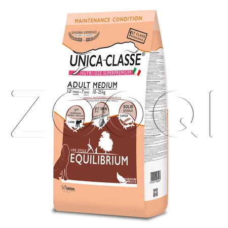 Unica Classe Medium Equilibrium с ягнёнком для собак средних пород