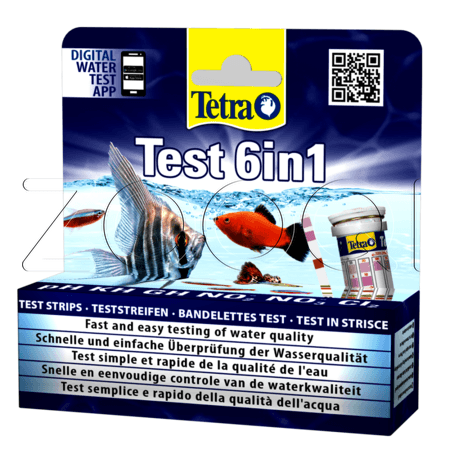 Tetra полоски для определения основных 6 показателей качества воды Test 6 in 1, 25 шт