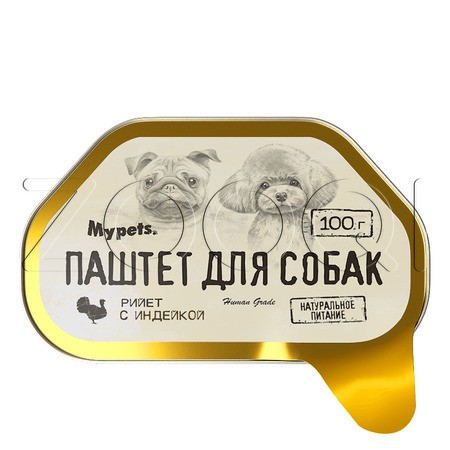 Mypets Паштет для собак (индейка), 100 г