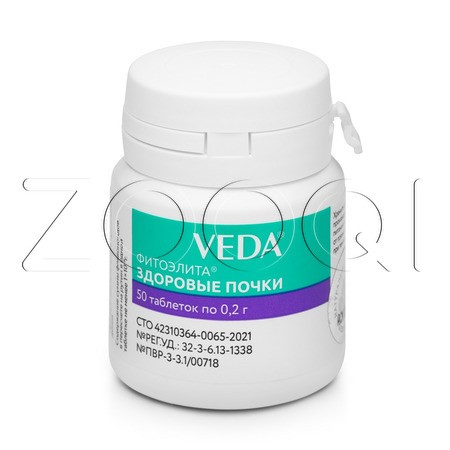 Фитоэлита Здоровые почки Таблетки для кошек и собак, 50 табл