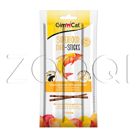 Палочки GimCat Superfood Duo-Sticks с лососем и манго, 3 шт
