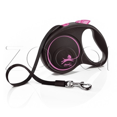 Flexi Рулетка-поводок Black Design M, лента 5 м
