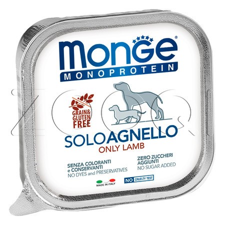 Monge Dog Monoprotein Solo Lamb для взрослых собак всех пород (ягненок)