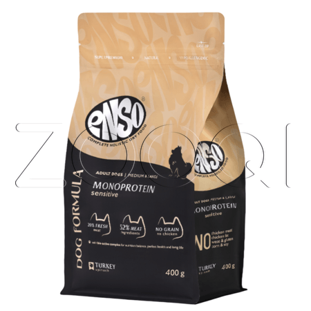 Корм ENSO Dog Formula Monoprotein для собак (индейка, шпинат)