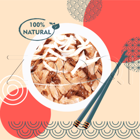 Пауч INABA CIAO Kinnodashi для кошек (тунец Магуро и Кацуо, куриное филе), 60 г