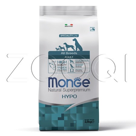Корм Monge Dog Speciality Adult Hypoallergenic для собак (лосось, тунец)