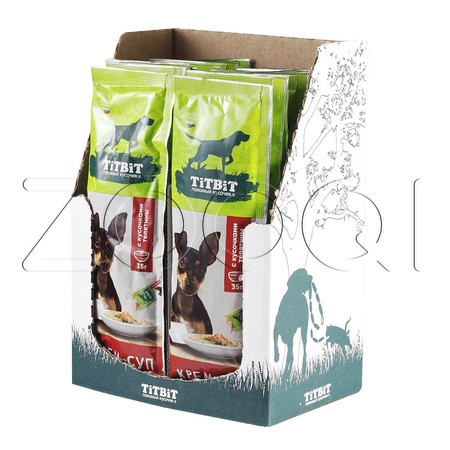 TiTBiT Крем-суп для собак с кусочками телятины, 35 г