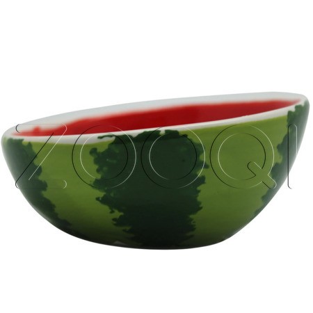 №1 Миска керамическая зеленая в форме арбуза, 140 мл