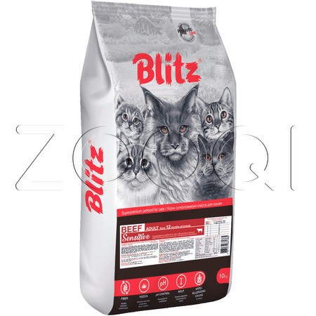Blitz Sensitive Beef Adult Cats All Breeds для взрослых кошек (Говядина)