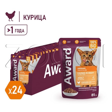 Пауч Award Urinary для кошек (курица), 85 г
