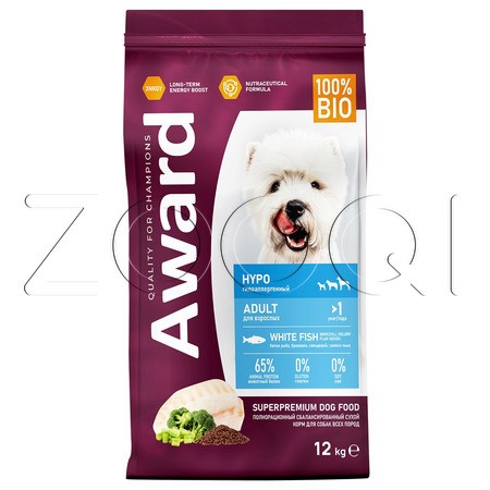 Корм Award Hypo для собак (белая рыба, брокколи, сельдерей, семена льна)