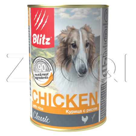 Blitz Classic Dog Chicken & Rice Minced для собак всех пород и возрастов (Курица с рисом)