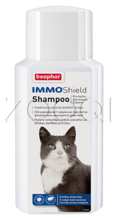 Beaphar Шампунь IMMO Shield от паразитов для кошек, 200 мл