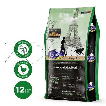 Корм Bon Appetit Maxi Adult Dog Chicken & Rice для собак (курица, рис)