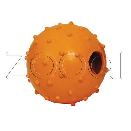 Triol Игрушка для собак из цельнолитой резины "Мяч с колокольчиком"
